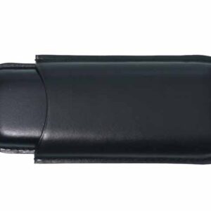 Cigar case black leather simple