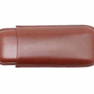 Cigar case brown leather simple